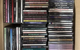 Big ol box of CDs. CDs are making a comeback