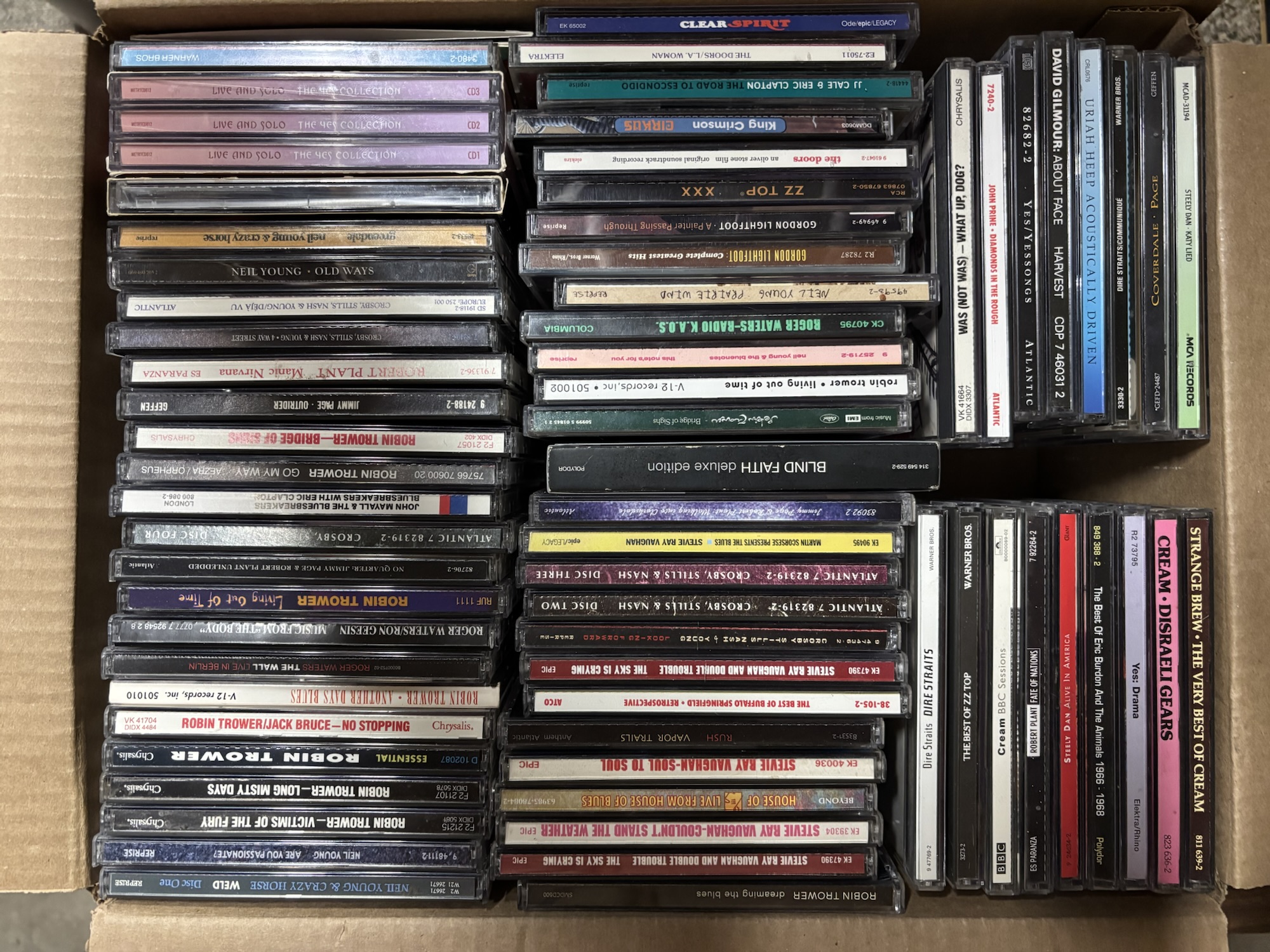Big ol box of CDs. CDs are making a comeback