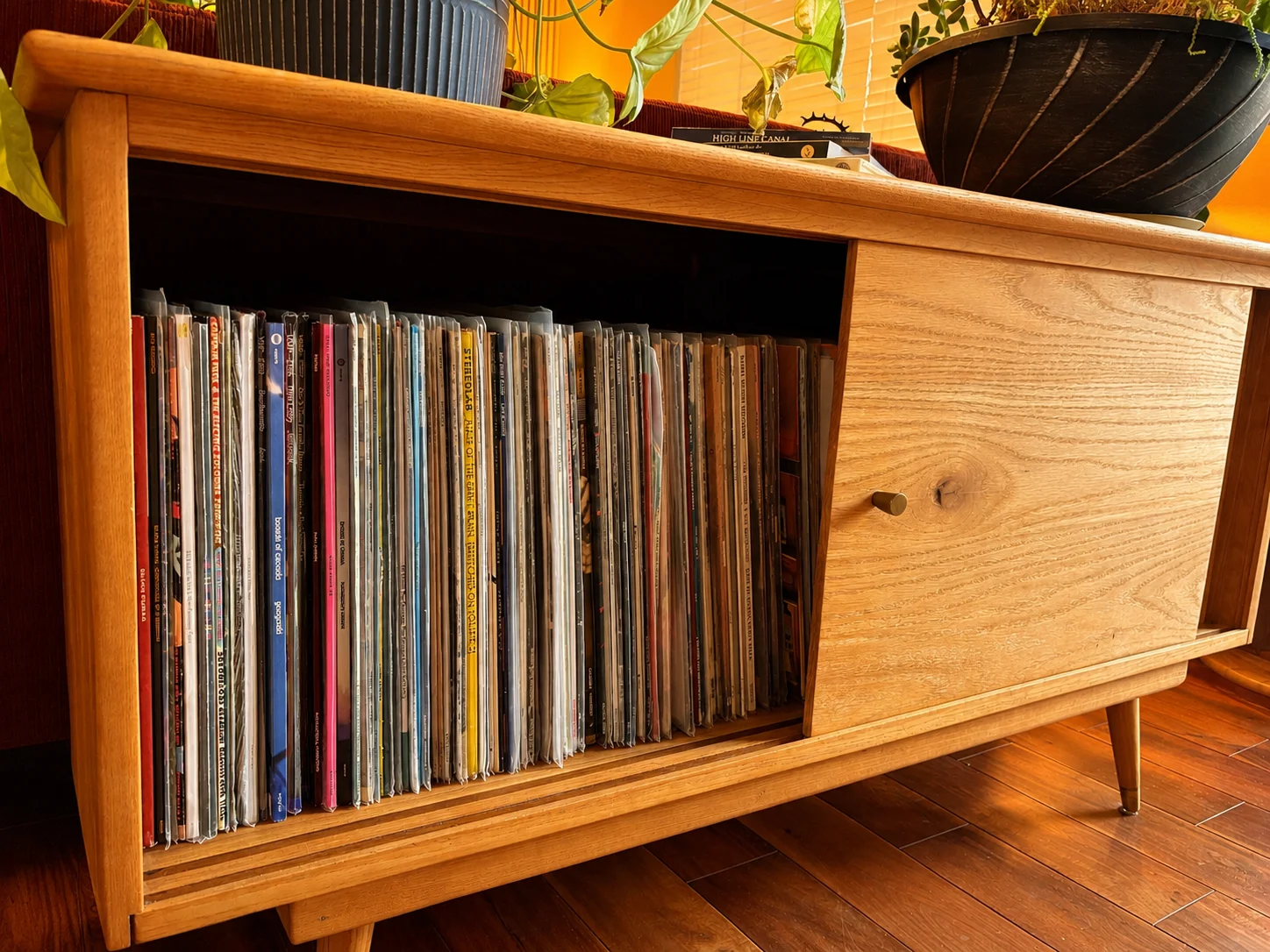 Mid Century Modern Credenza Record Storage