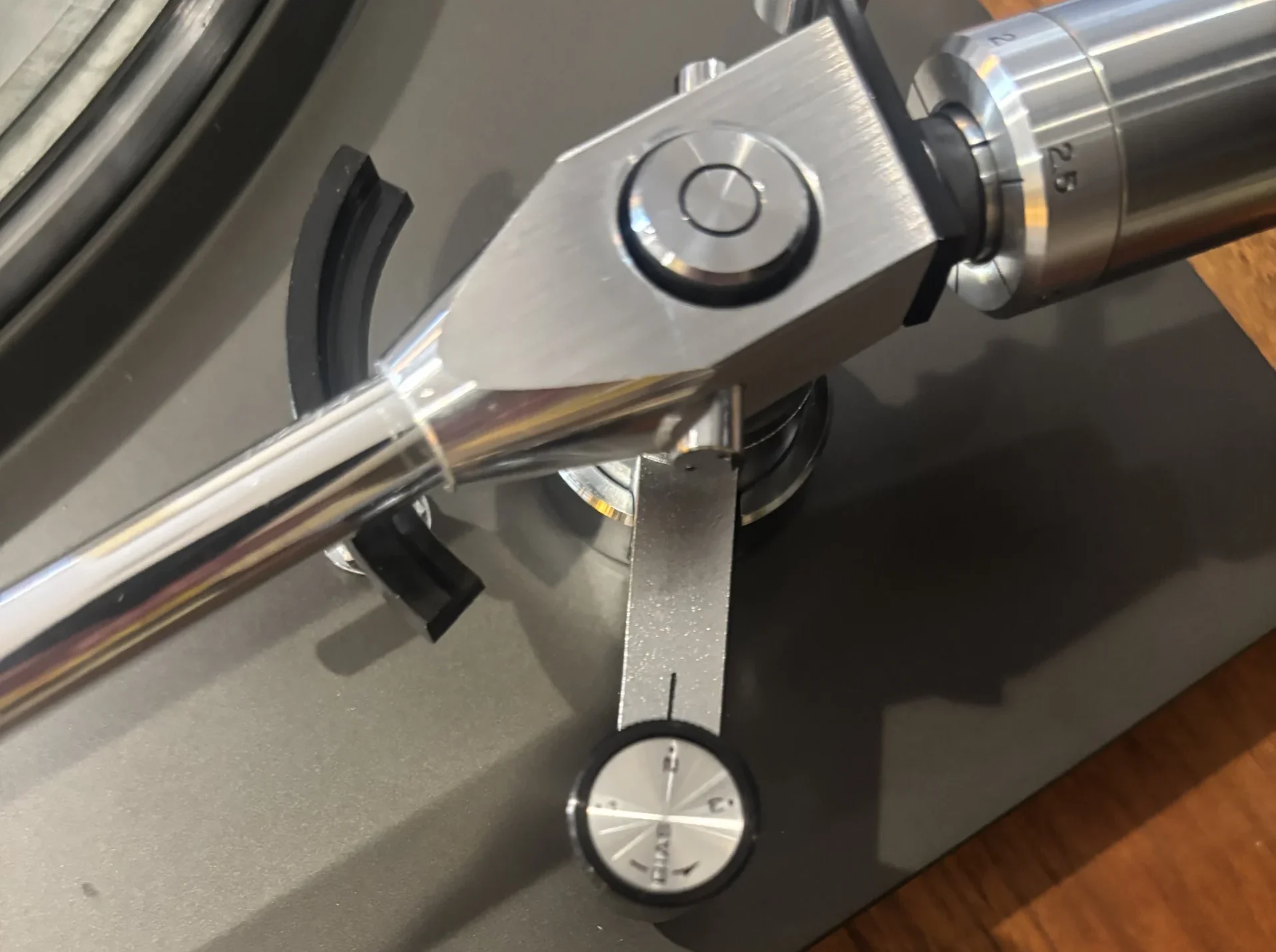 Using an anti bias to take care of anti skate issues on a turntable.